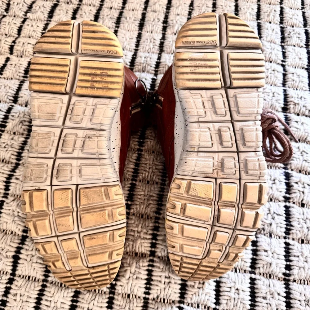 Tan Leather Sneaker Boots Lined Lightweight 11.5 Outdoor Comfy Gorpcore Warm‎